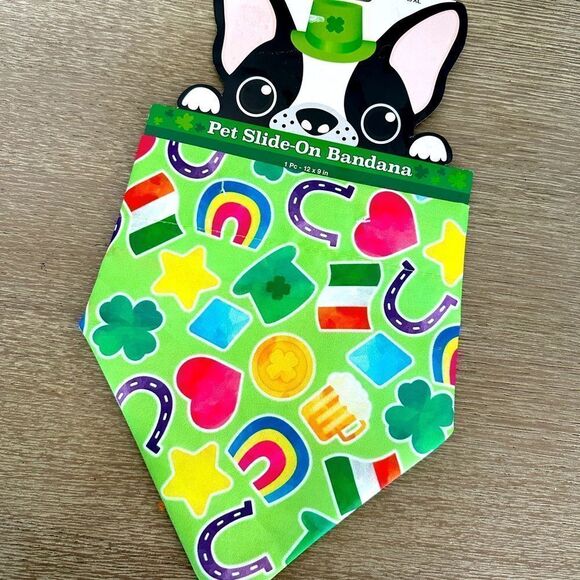 St. Patrick’s Day Dog Pet Collar Bandana Lucky Charms - Picture 1 of 4